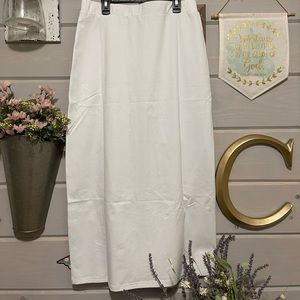 Long white skirt